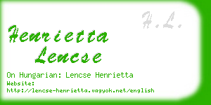 henrietta lencse business card